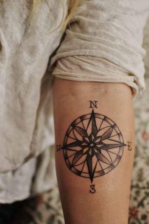 compass tattoo design for men