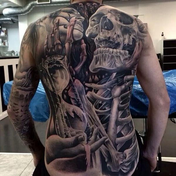 death back tattoo for men