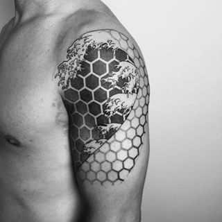 honeycomb-tattoo-hexagon-tattoo
