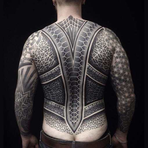scales back tattoo for men