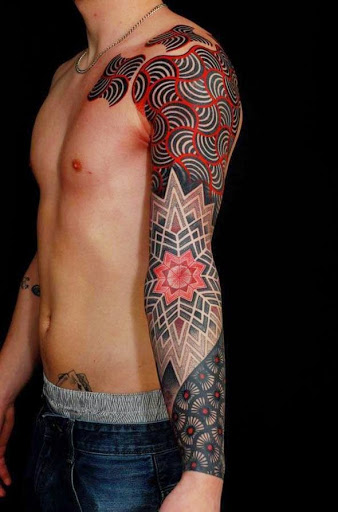 side arm full sleeve tattoos for men