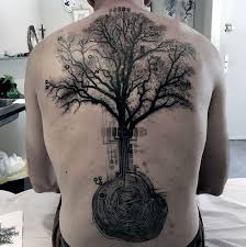 tree back tattoo for men