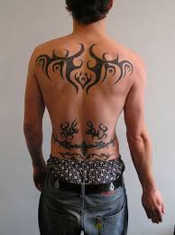 upper and lower back tattoo design for men