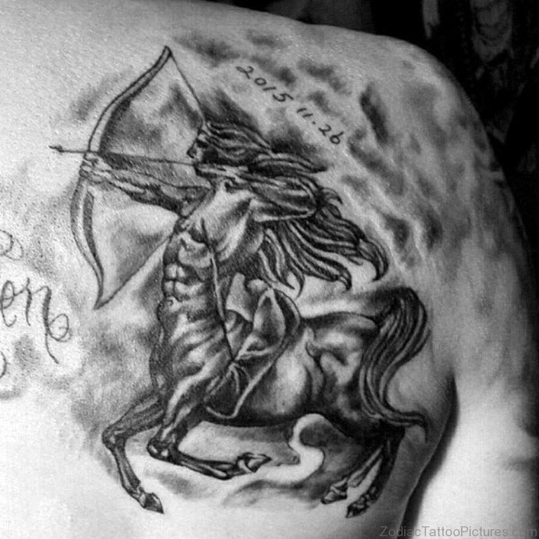 warrior centaur back tattoo for men