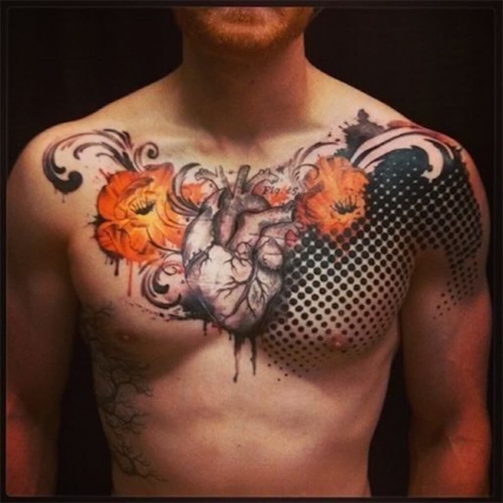 100-best-chest-tattoos-for-women-and-men-piercings-models-pertaining-to-heart-tattoos-on-chest