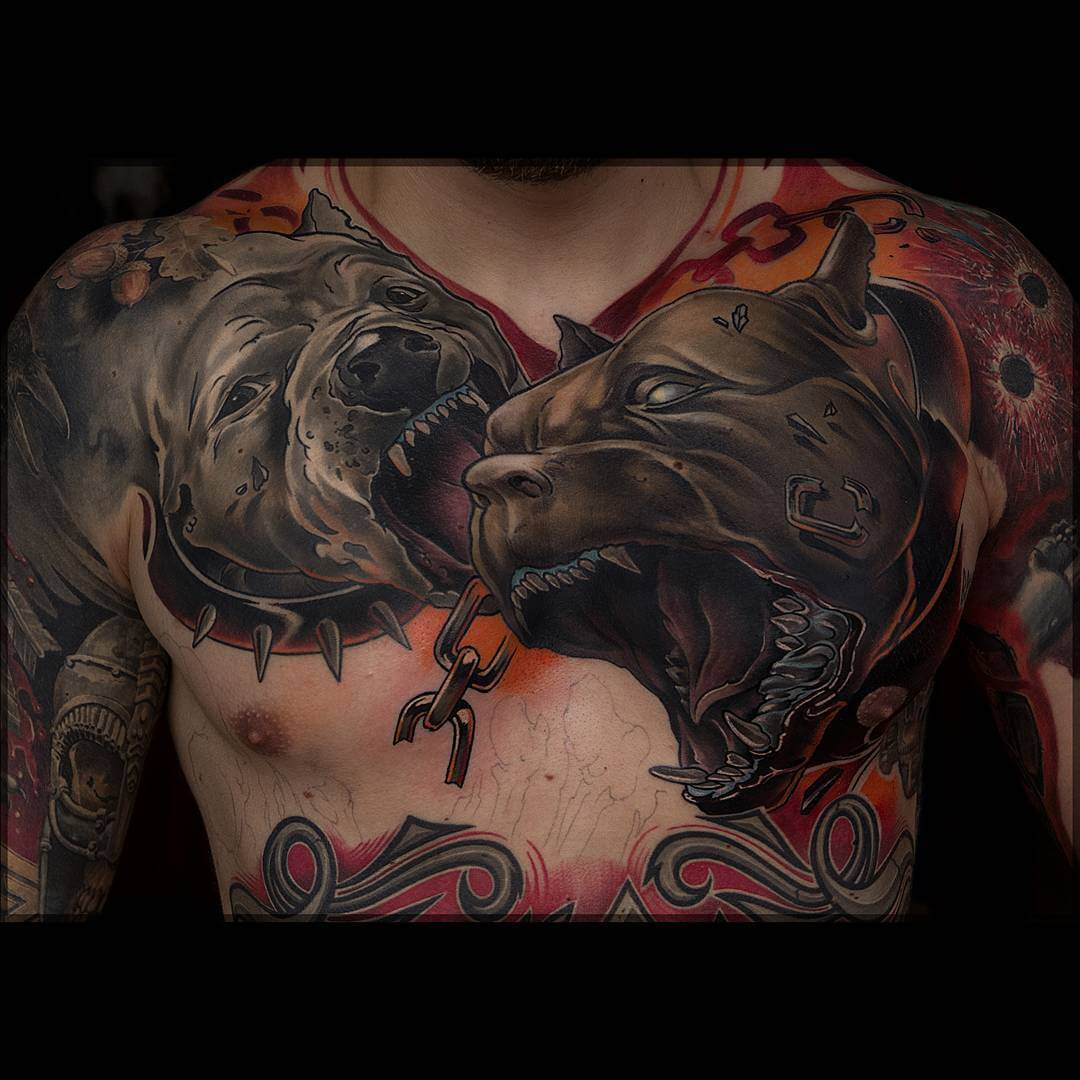 Chest-Tattoos-For-Men-by-Pavel-Roch