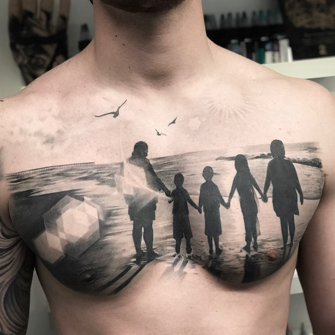 Family-at-the-beach-tattoo