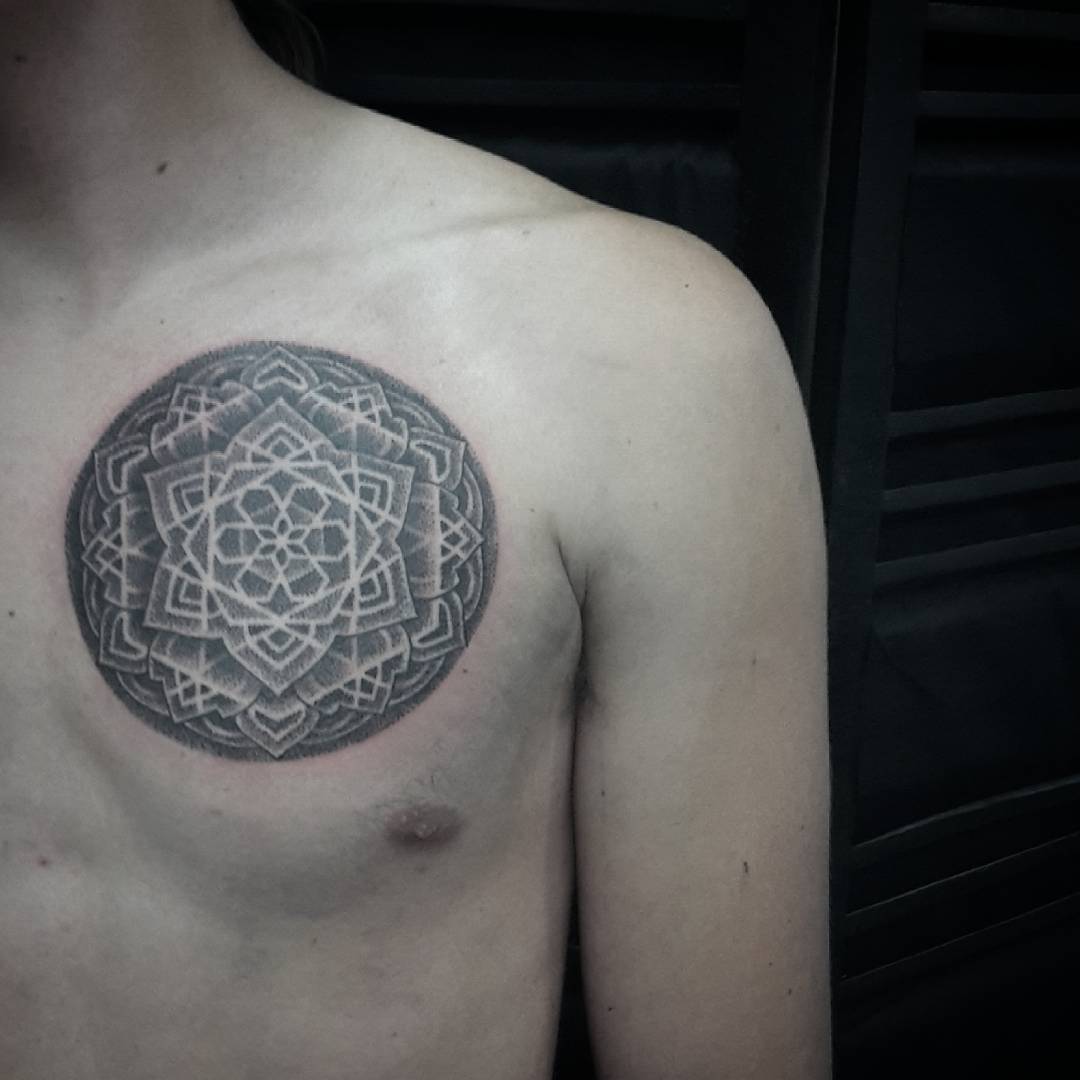 Mandala-Chest-Tattoo-by-Ryan-Smith