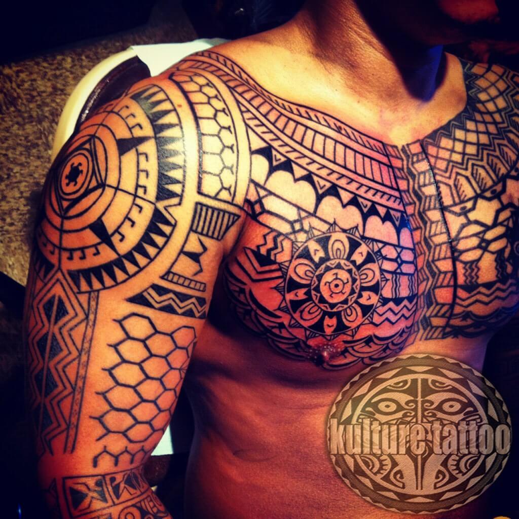 Right-Half-Sleeve-Tribal-Tattoo-For-Men-1