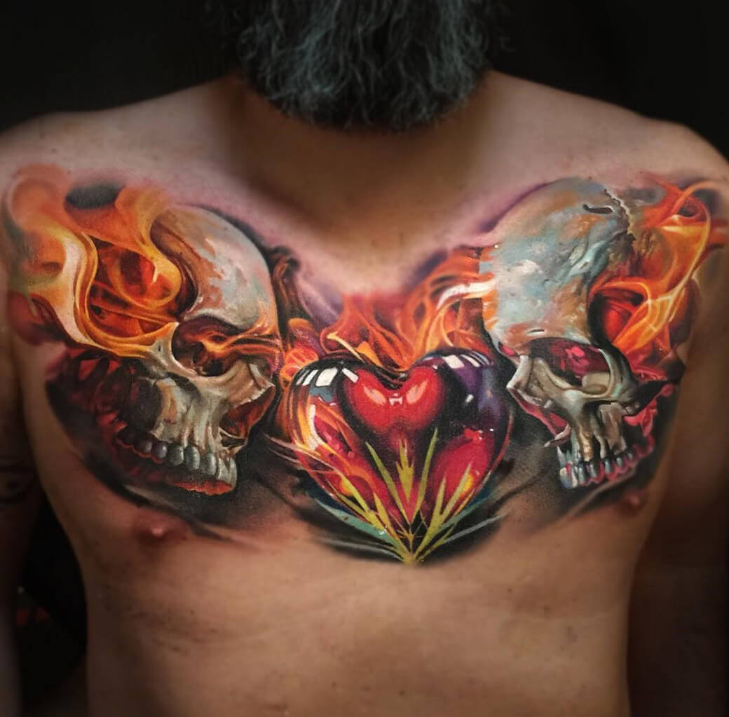 heart-skulls-mens-chest-tattoo