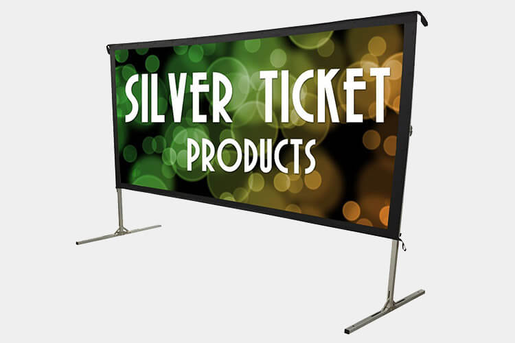 STO-169120 Silver Ticket Indoor / Outdoor 120" Diagonal 16:9 4K Ultra HD Ready HDTV Movie Projector Screen White Material (STO 16:9, 120)
