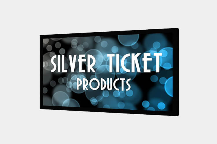 STR-16992-G Silver Ticket 4K Ultra HD Ready Cinema Format (6 Piece Fixed Frame) Projector Screen (16:9, 92", Grey Material)