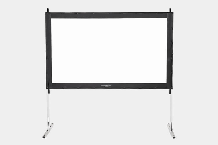Visual Apex Projector Screen 144" 4K Portable Indoor/Outdoor Movie Theater Fast-Folding Projector Screen with Stand Legs and Carry Bag HD 16:9 format
