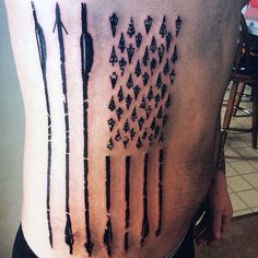 arrow american flag tattoo for men