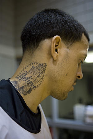 believe neck tattoo for men