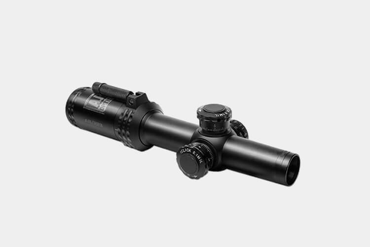 Bushnell Optics FFP Illuminated BTR-1 BDC Reticle-223 Riflescope with Target Turrets and Throw Down PCL, Matte Black, 1-4x/24mm