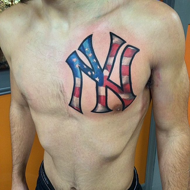 new york american flag tattoo for men