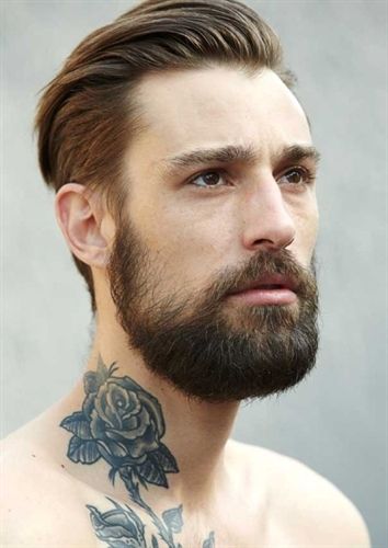 rose neck tattoo for men