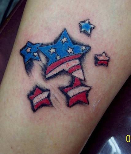 stars american flag tattoo for men