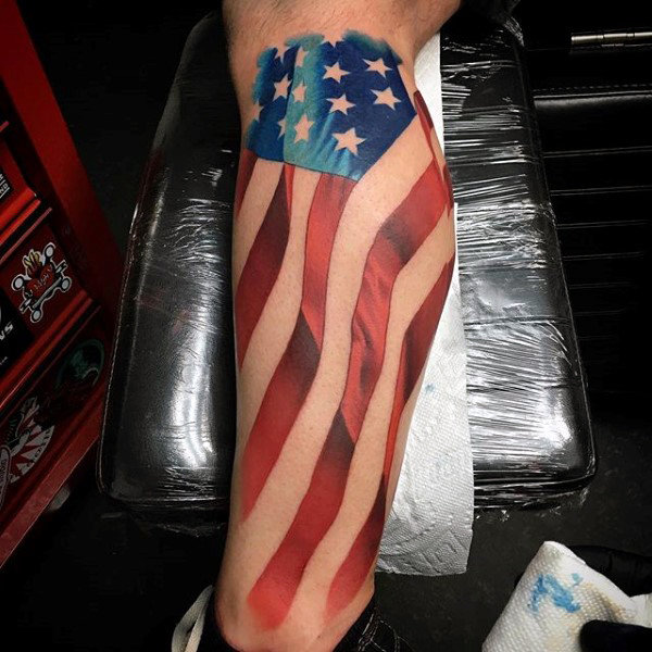 stunning american flag tattoo for men