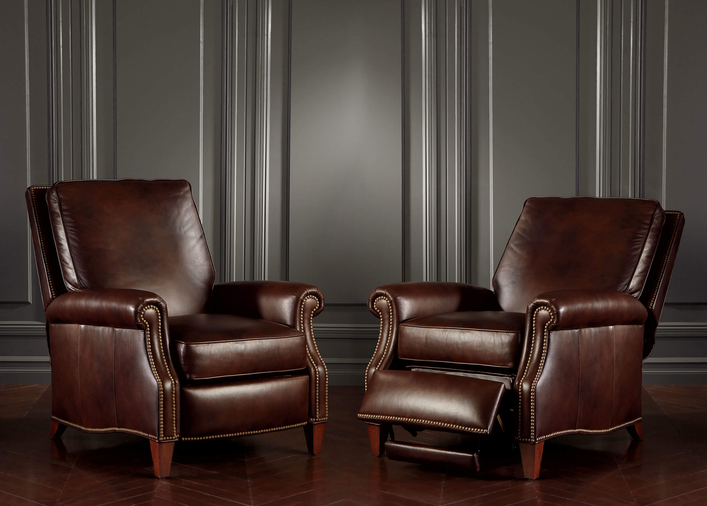 Luxury Leather Arm Chair Recliners, Leather Lounge Chairs Recliners