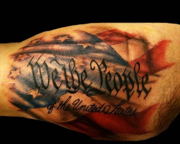 we the people american flag tattoo for men