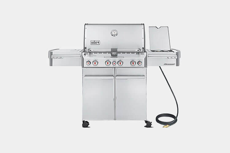 Weber Summit 7270001 S-470 Stainless-Steel 580-Square-Inch 48,800-BTU Natural-Gas Grill propane for outdoors, backyard, tailgate parties