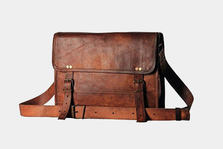  HandMadeCart Men’s Leather Briefcase Satchel