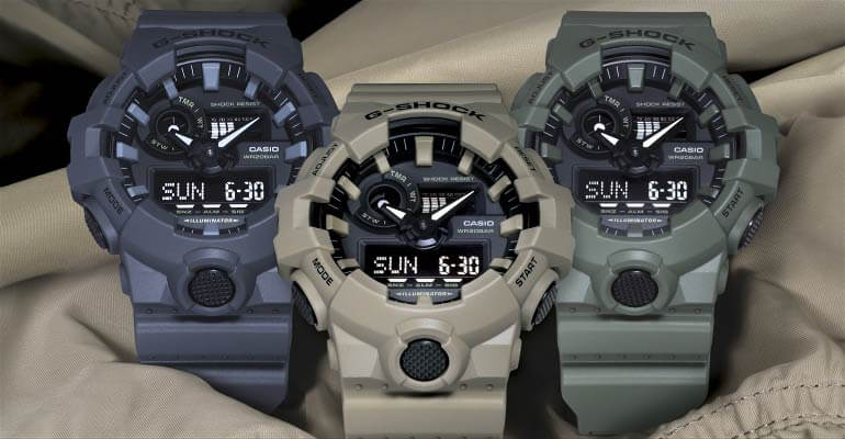 Casio GSHOCK GA700 color collection watch