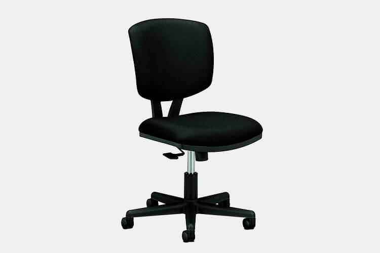 HON Volt Task Chair - Armless Office Chair for Computer Desk, Black (H5703 )