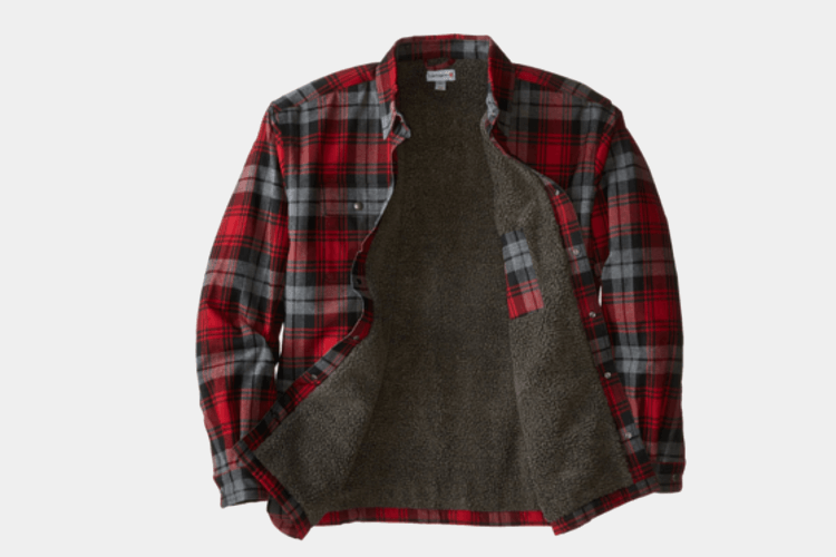Carhartt Men’s Big & Tall Hubbard Sherpa Lined Shirt Jacket