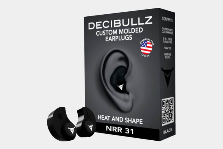 Decibullz Custom Molded Earplugs, 31dB Highest NRR, Comfortable Hearing Protection for Shooting, Travel, Swimming, Work and Concerts