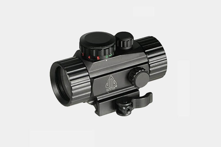 UTG 3.8 inch ITA Red and Green Circle Dot Sight with Integral QD Mount