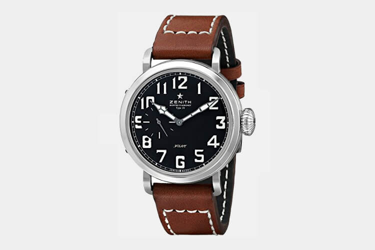 Zenith Men's 031930681.21C Pilot Analog Display Swiss Automatic Brown Watch
