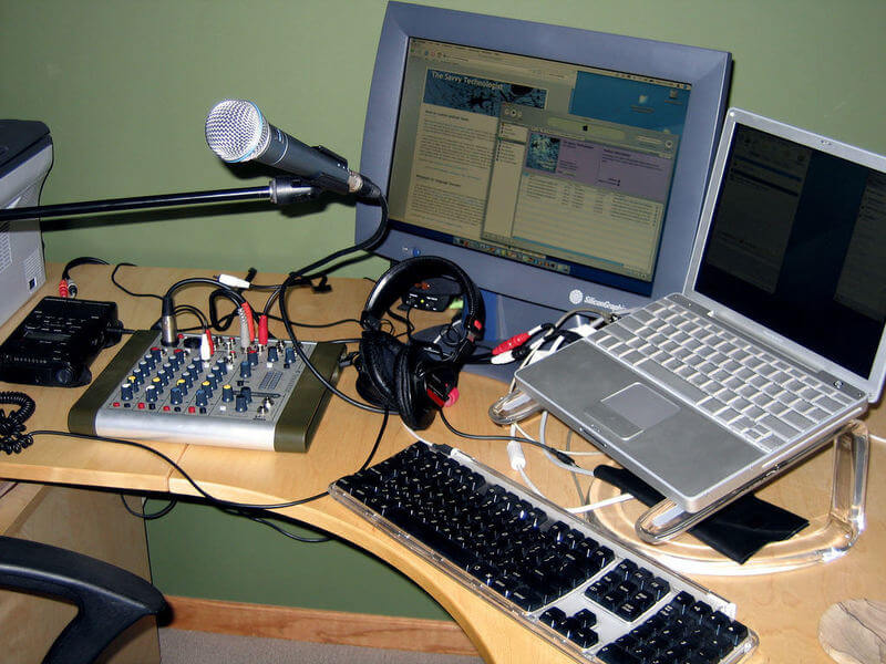 podcasting and radio set up