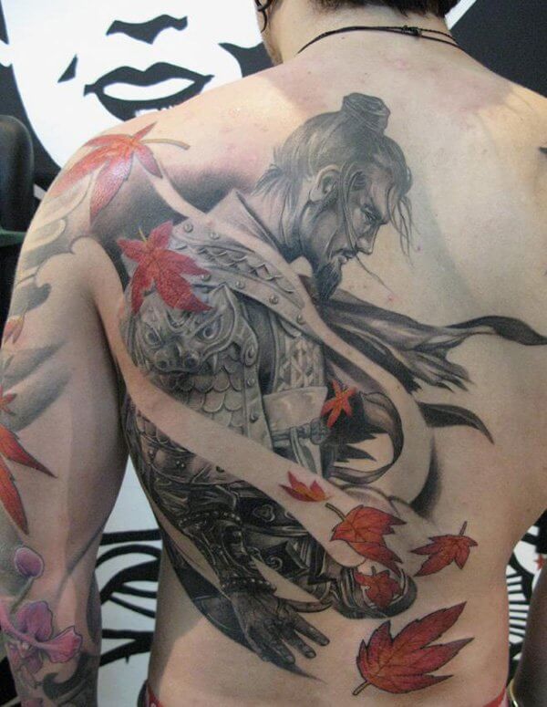 japanese warrior tattoo cool design