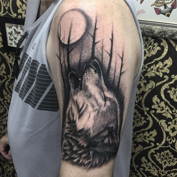 moon-and-wolf-tattoo-trees