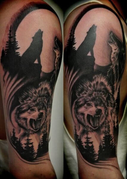 wolf-tattoo-sleeve-tattoo-sleeves