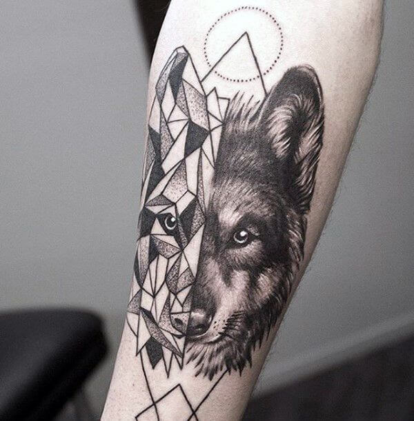 forearm-tattoo-men-wolf-geometric-tattoo-forearm