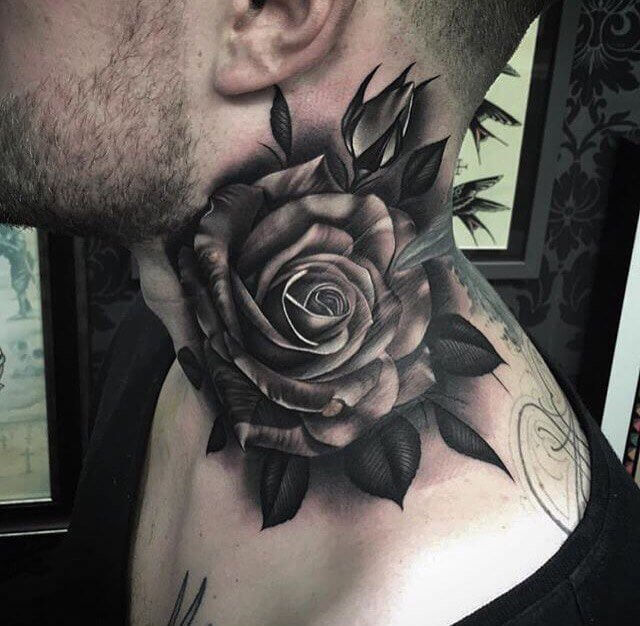 rose and hearts tattoo