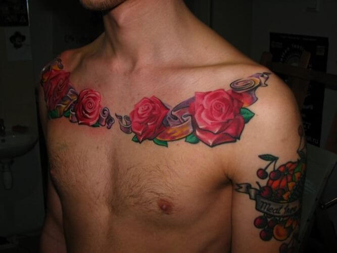 tiny rose tattoo for men red rose