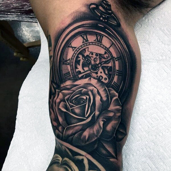 rose tattoos on arm