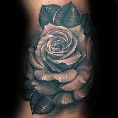 realistic rose tattoo designs for men floral ink ideas