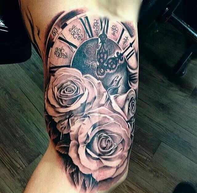 click and rose tattoo