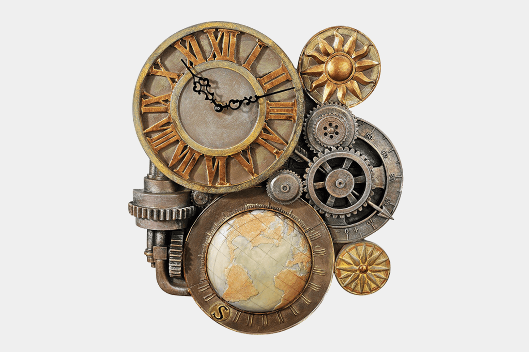 Design Toscano Gears of Time Sculptural Wall Clock