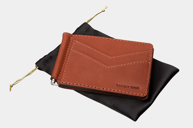 Leather Front Pocket Money Clip BY Lucky Oak