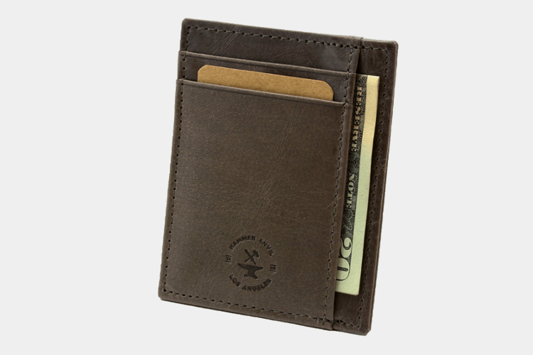Minimalist Leather Pocket Wallet by Hammer Anvil