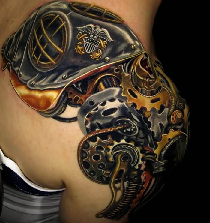 Realistic-Biomechanical-Tattoos