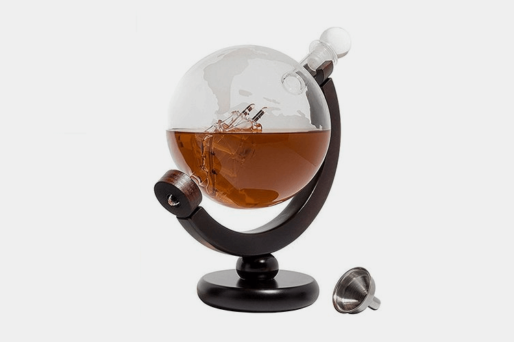 World Etched Globe Decanter