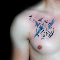 abstract-style-colored-chest-tattoo-
